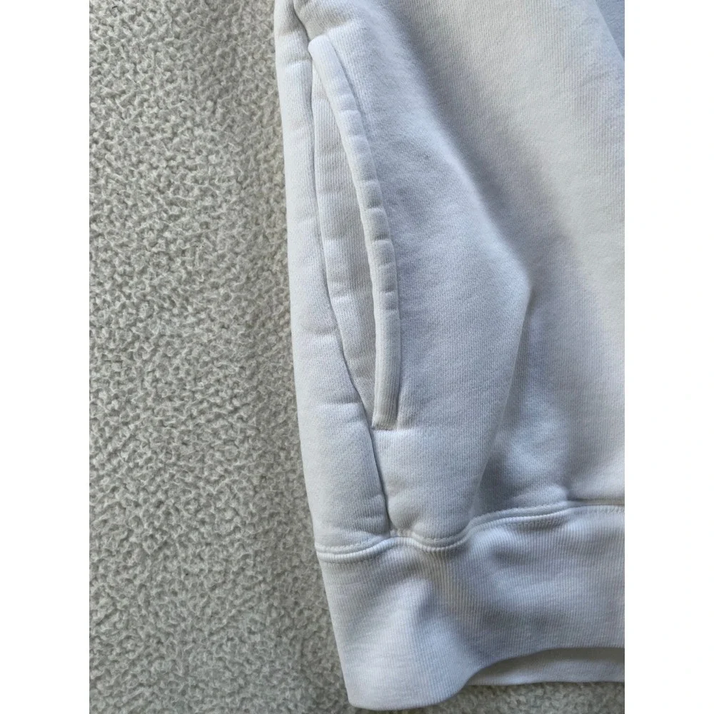 Polo Ralph Lauren Mens Large Quarter Zip Sweatshirt White Fleece Pullover
