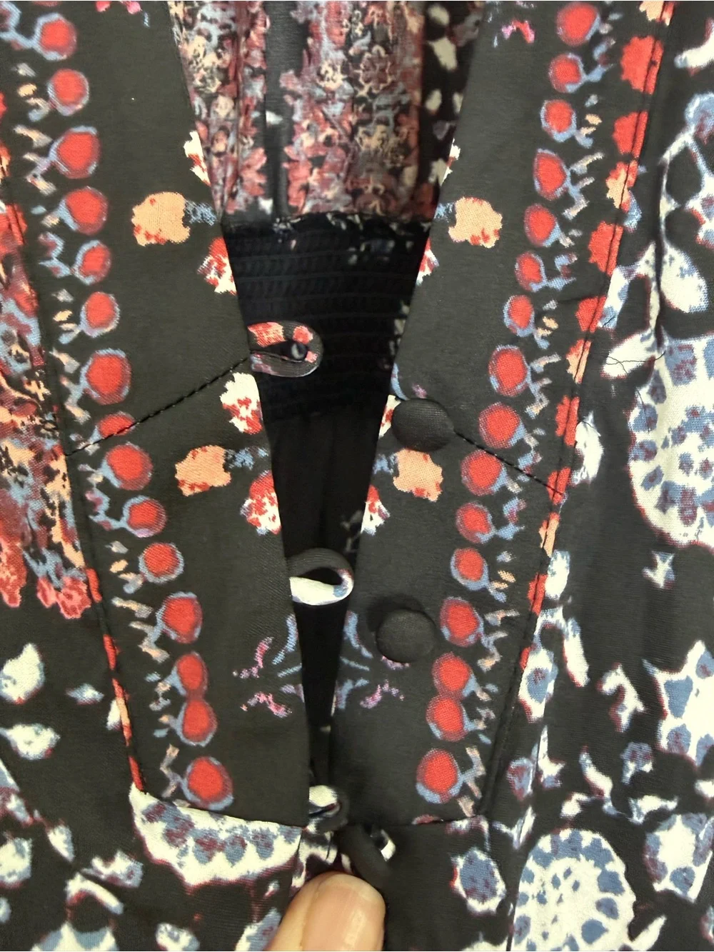 Free People Run Free Blouse Night Combo Bohemian Floral Paisley Women's Medium