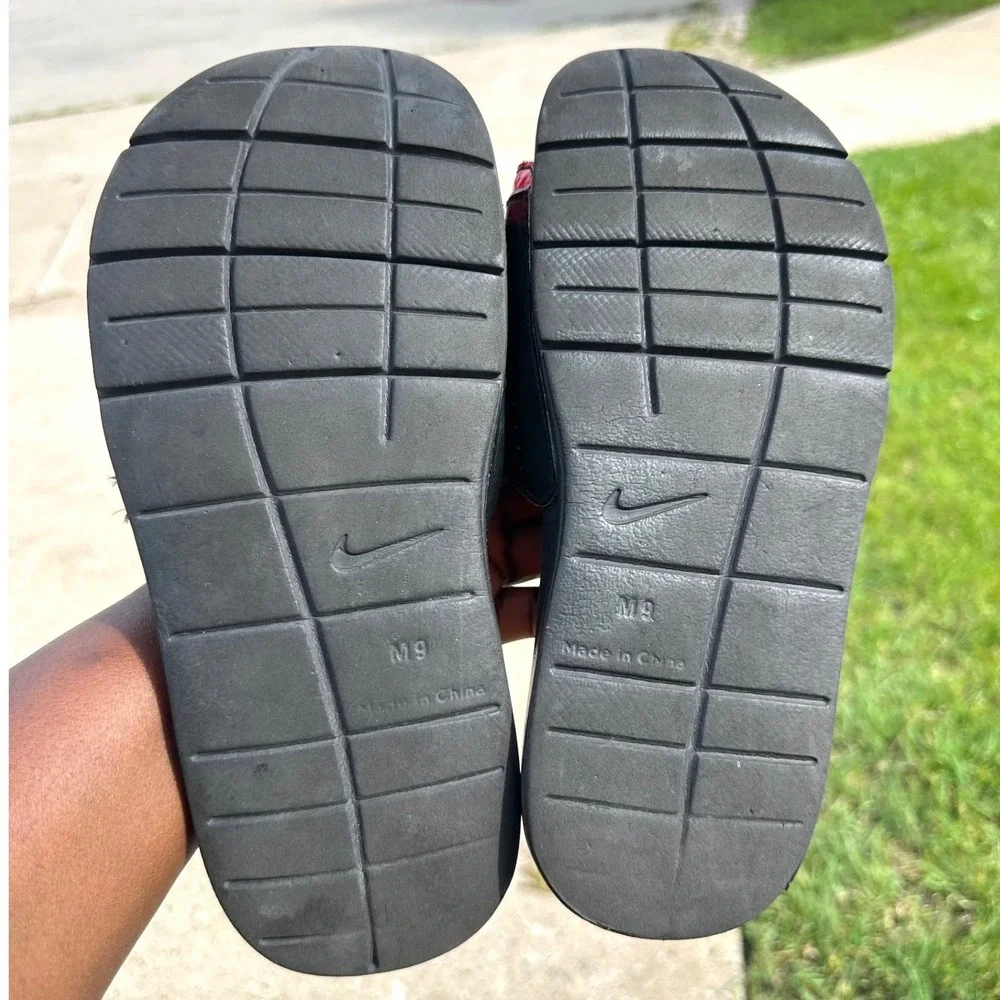Nike Comfort Slide 2 Men's Sandals Size 9 Red Black
