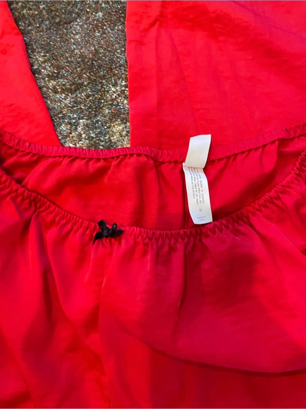 Red Matching Silk Pajama Set