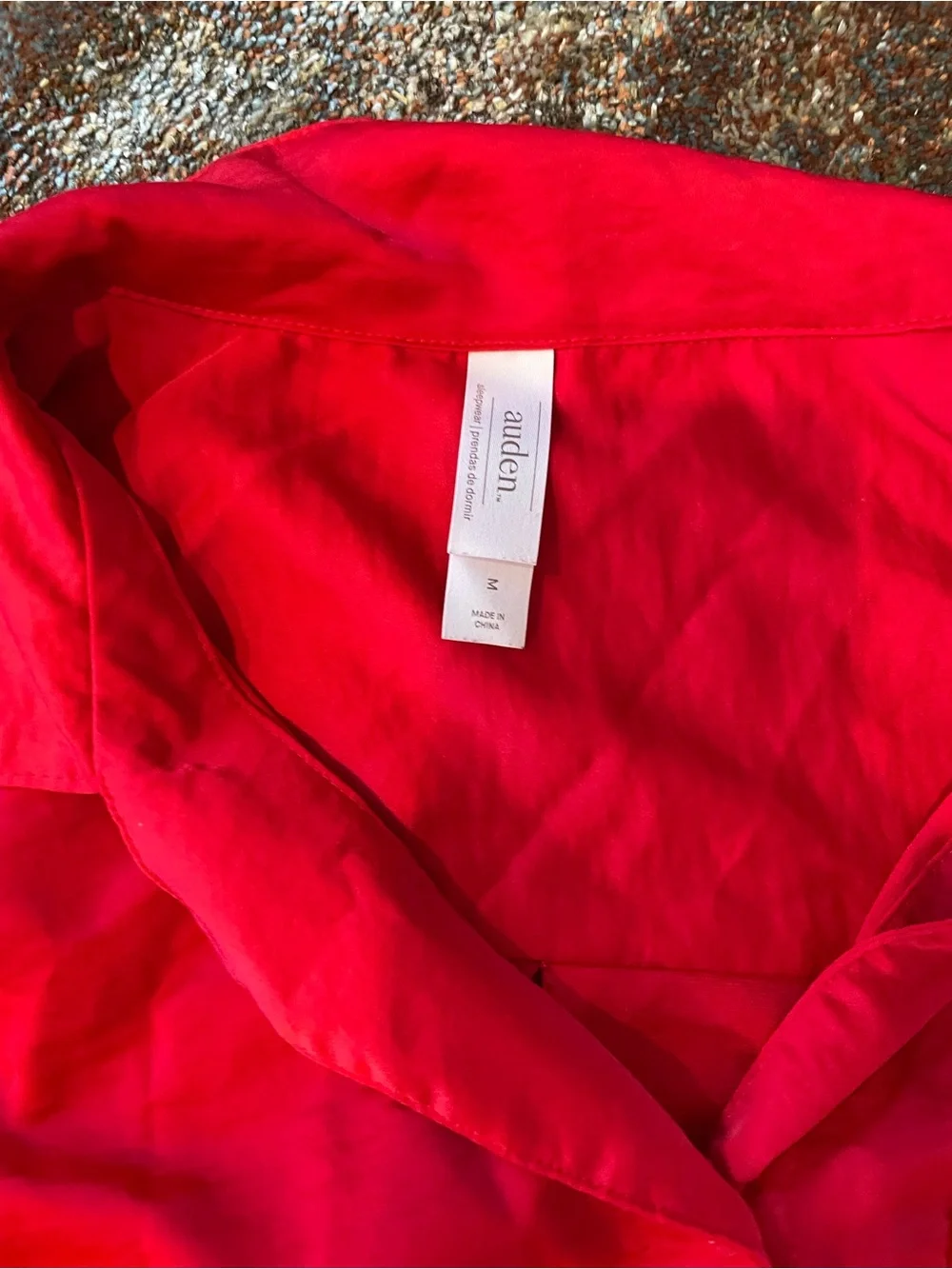 Red Matching Silk Pajama Set