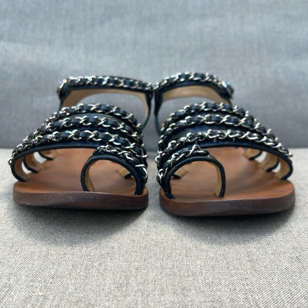 CHANEL silver strap are