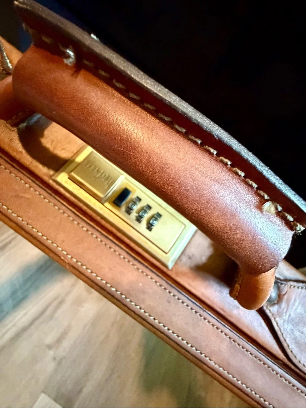 Vintage 1980s Hartmann Belting Leather Briefcase
