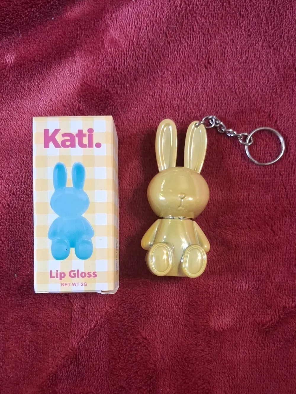 Kati Bunny Lip Gloss Keychain - Yellow