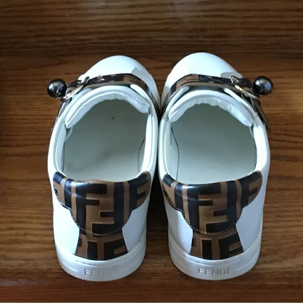 Fendi Pearland Logo Slip On Sneakers
