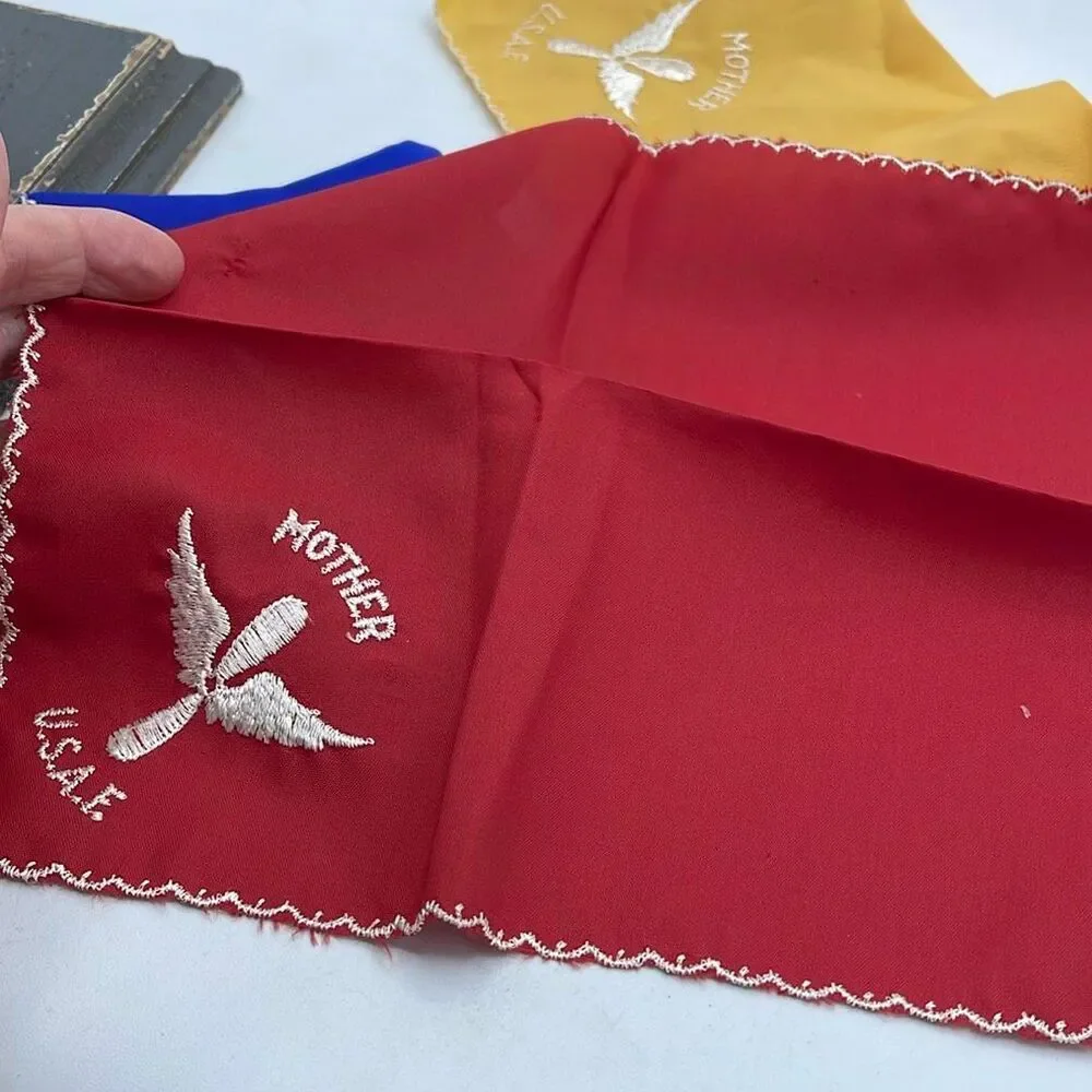 World war ll era sweetheart handkerchief. Army Air Force. Lot of 3
