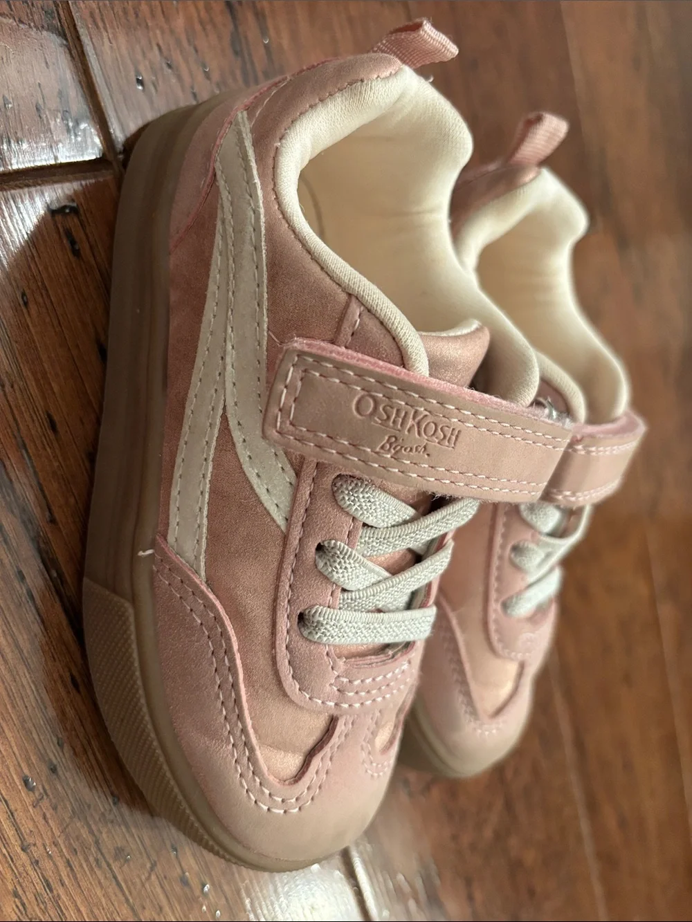 OshKosh B'gosh Dusty Pink Toddler Sneakers with Cream Accents
