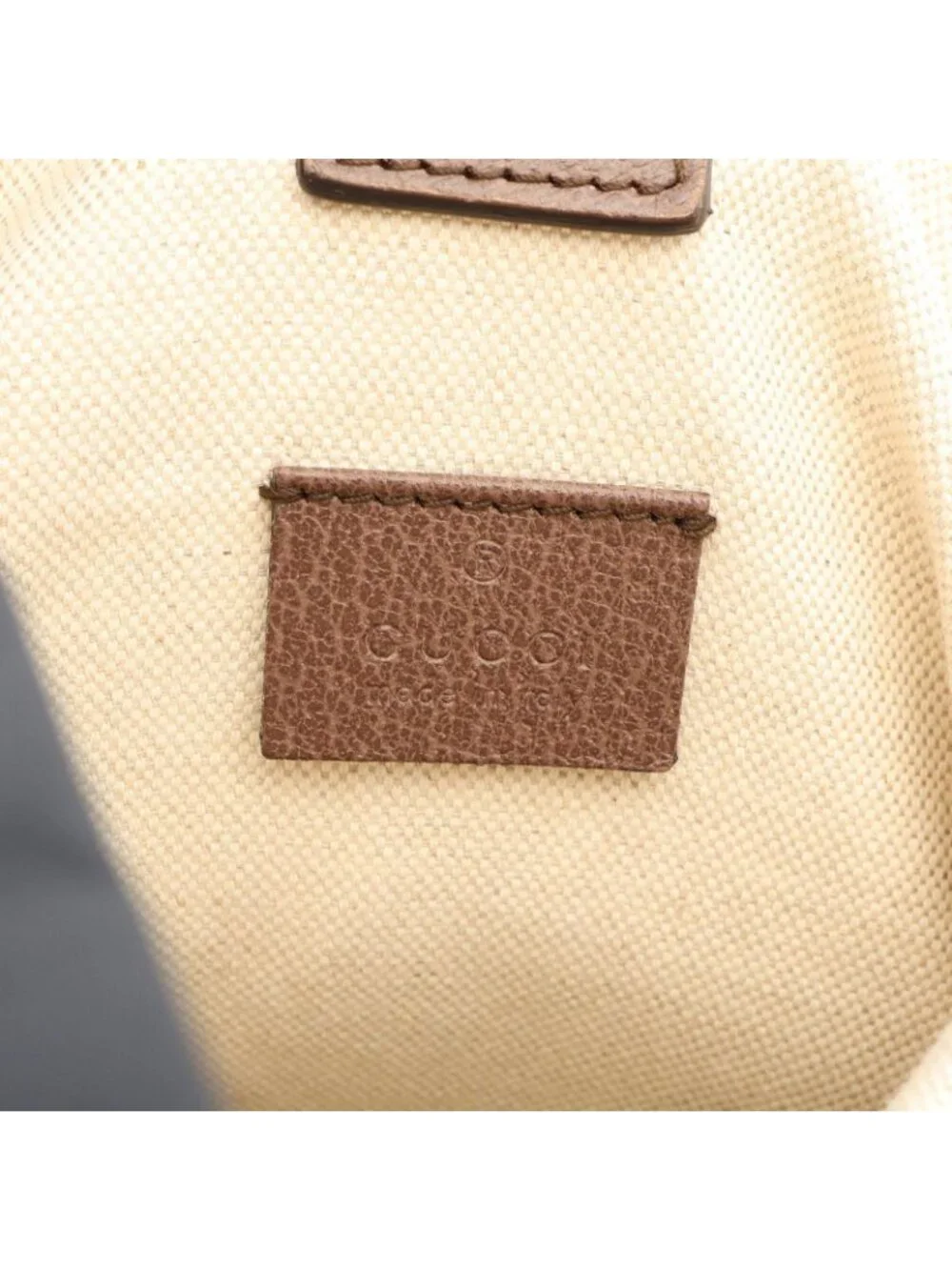 Gucci Backpack GG Supreme Cat Head Web Line Beige Canvas Leather Courier
