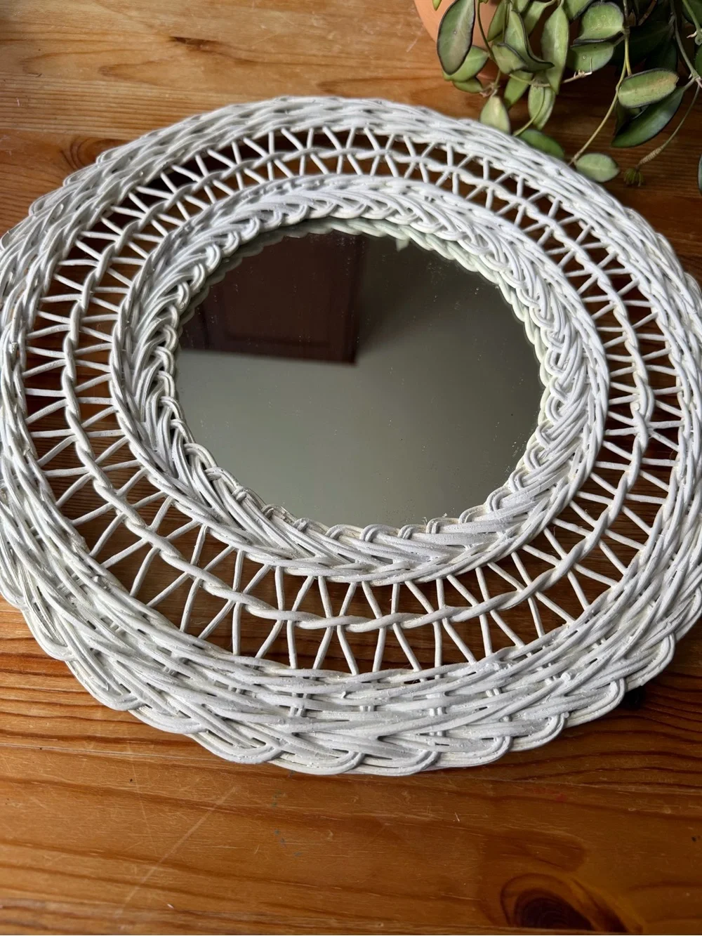 Vintage Wicker Mirror