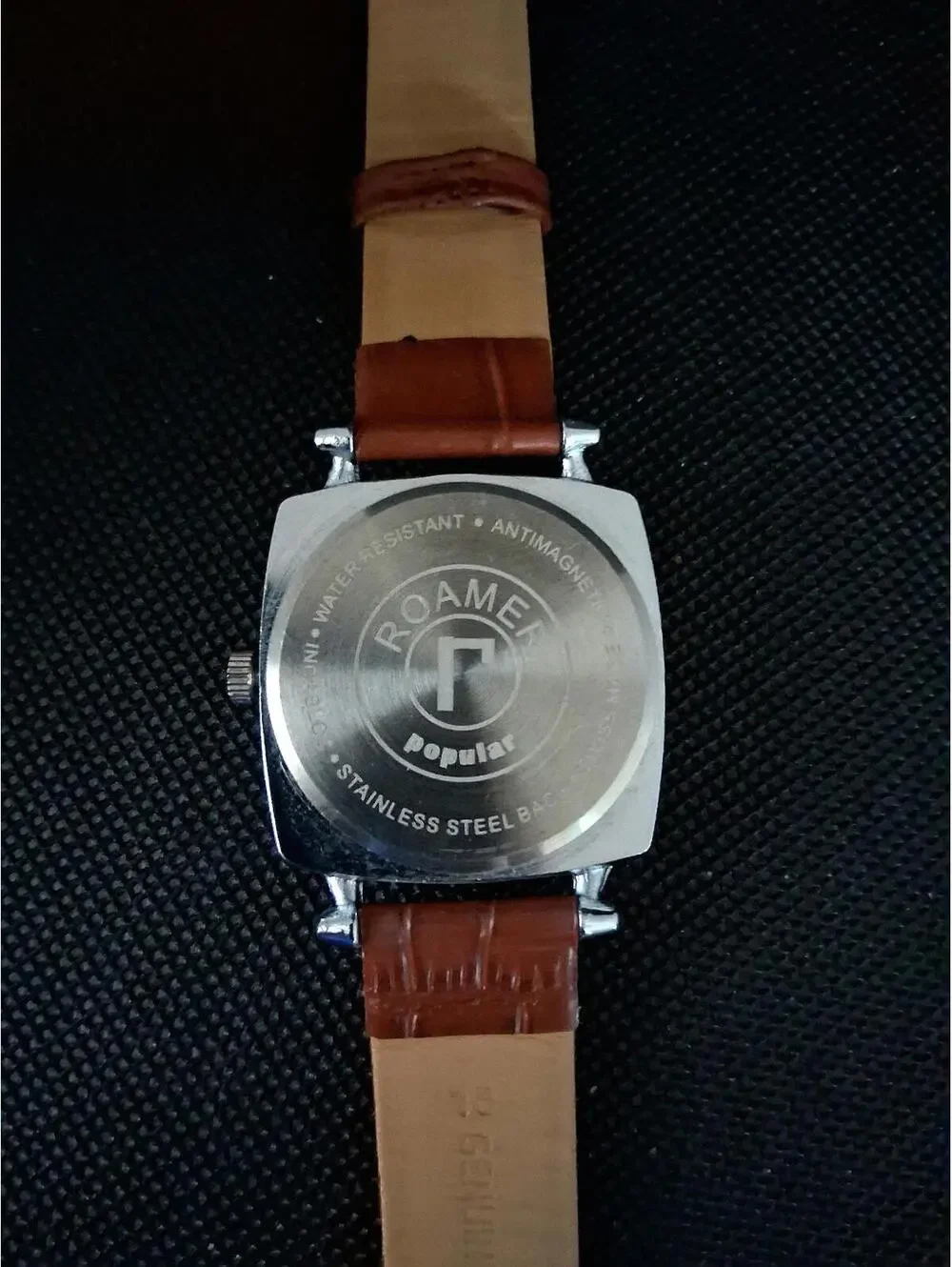 Vintage Roamer Men's Leather Mechanical Watch RARE
