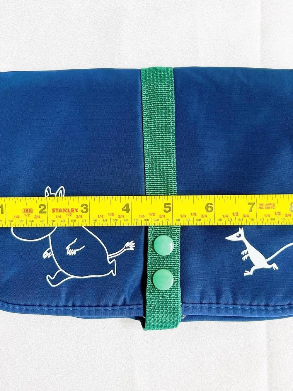NWOT kawaii Moomin travel makeup and toiletry bag with hook in navy blue