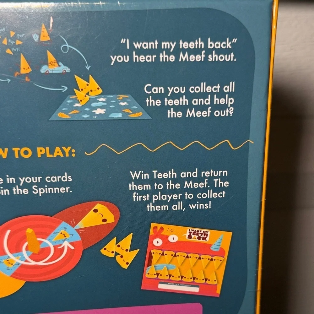 NEW! I Want My Teeth Back Kids Card Game