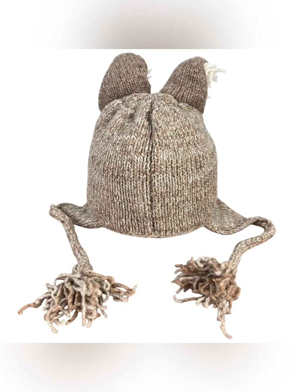 Vive Bien Arts Of Equador Youth/Child 100% Wool Coyote Animal Winter Hat