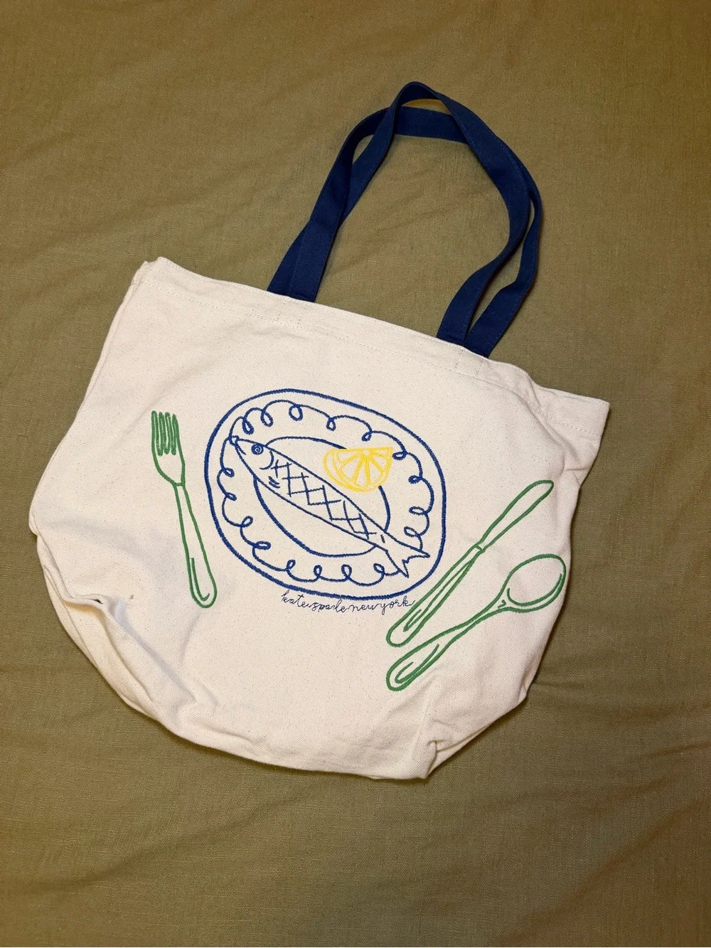 kate spade x target embroidered fish tote
