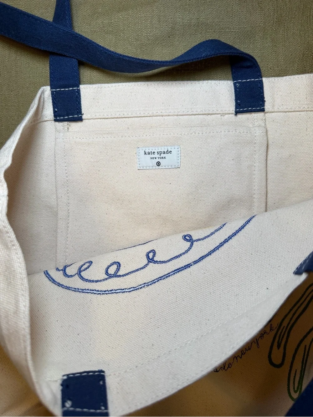 kate spade x target embroidered fish tote