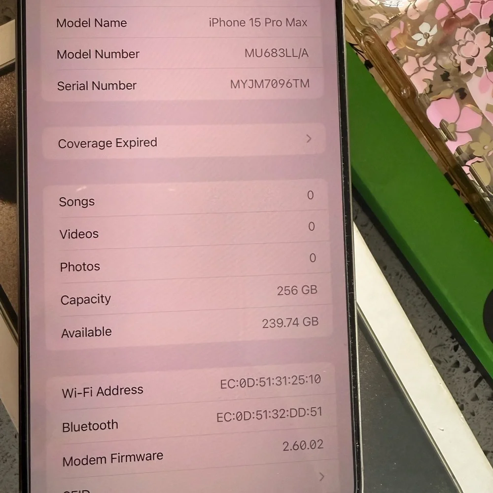 Apple 256gb titanium super