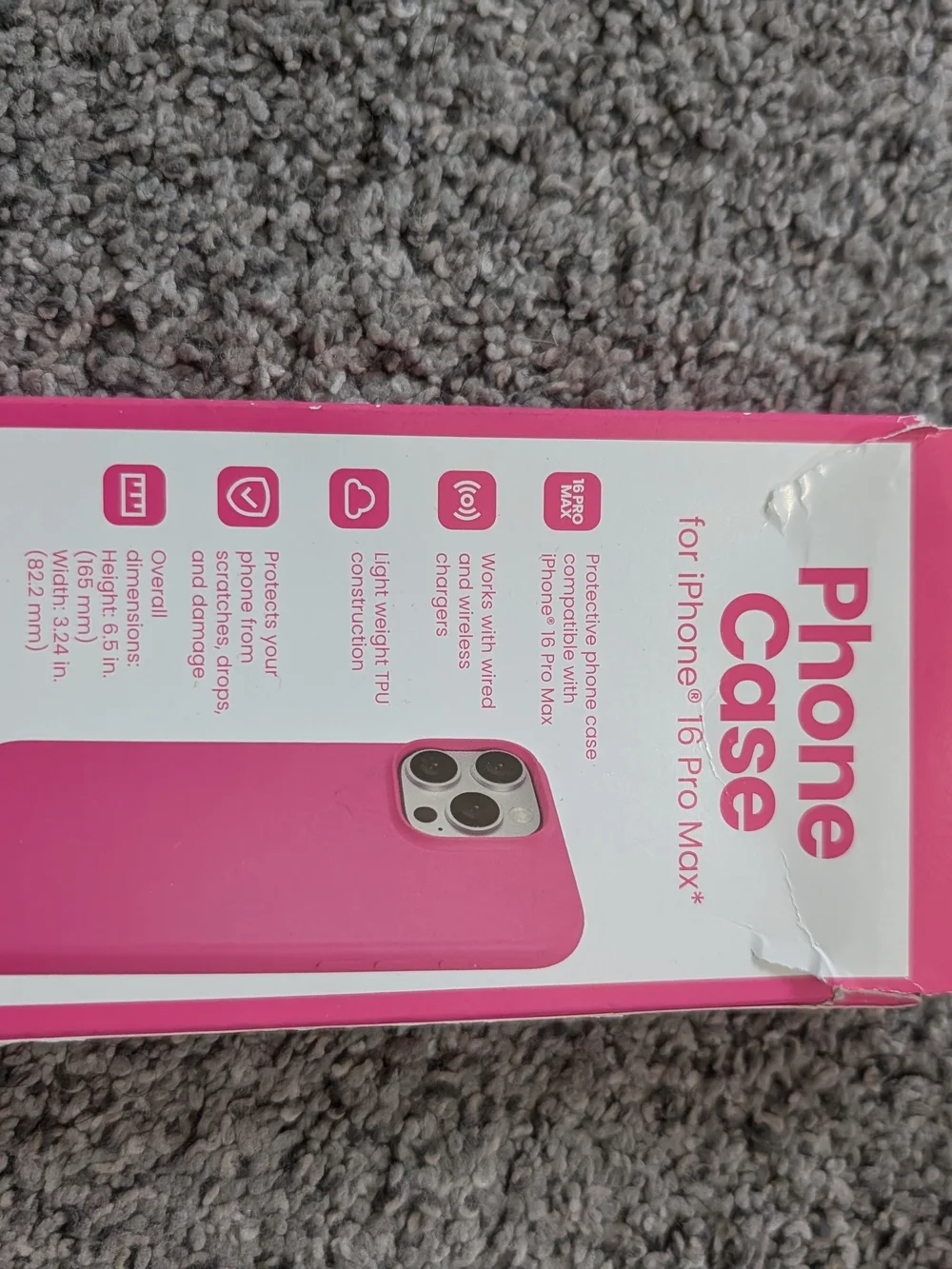 Nwt Pink Phone Case for iPhone 16 Pro Max - Protective Cover
