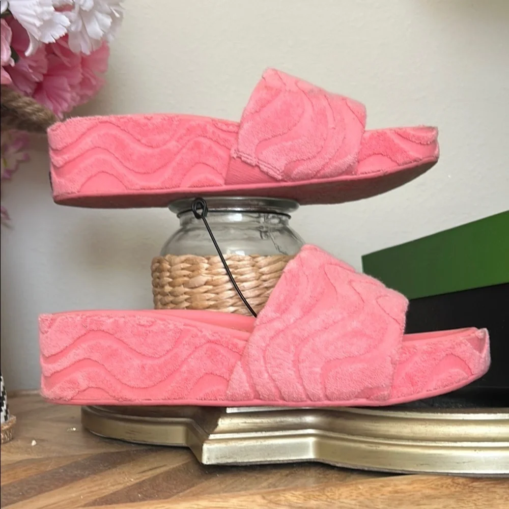 Kate Spade Pink Quilted Sandals
