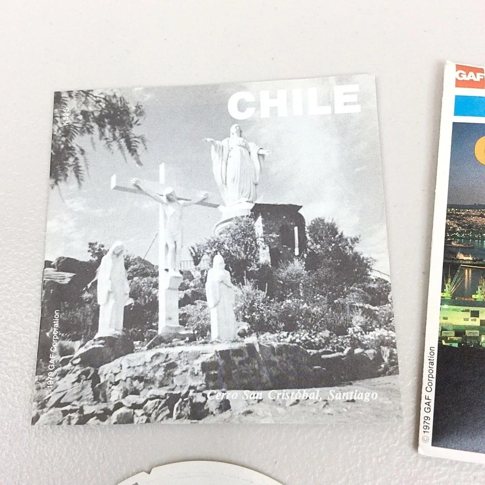 VTG View Master GAF 1979 Chile K52S Viajes Alrededor Del Mundo 3 Reel Set