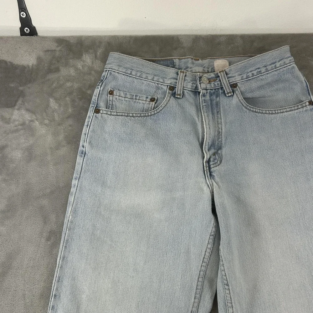 Levi's 550 Jeans Mens 28x30 Blue Light Wash Relaxed Tapered Distressed Denim