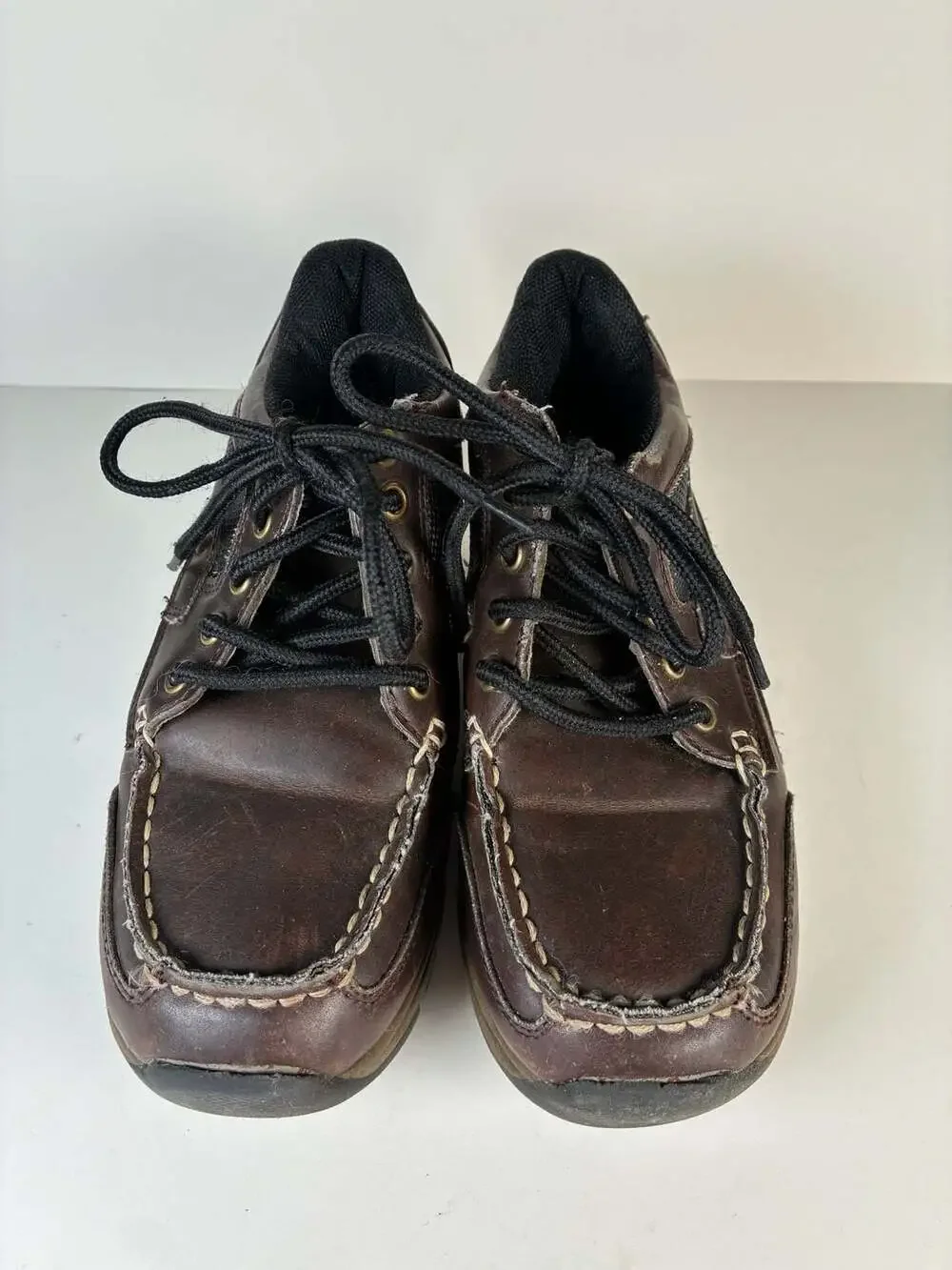 The Children's Place Boys Brown Moc-Toe Lace-Up Ankle Boots