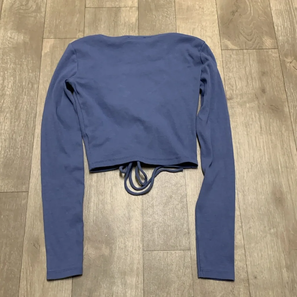 Womens Zara Ruched Knit Long‎ Sleeve Stretch Crop Top Shirt