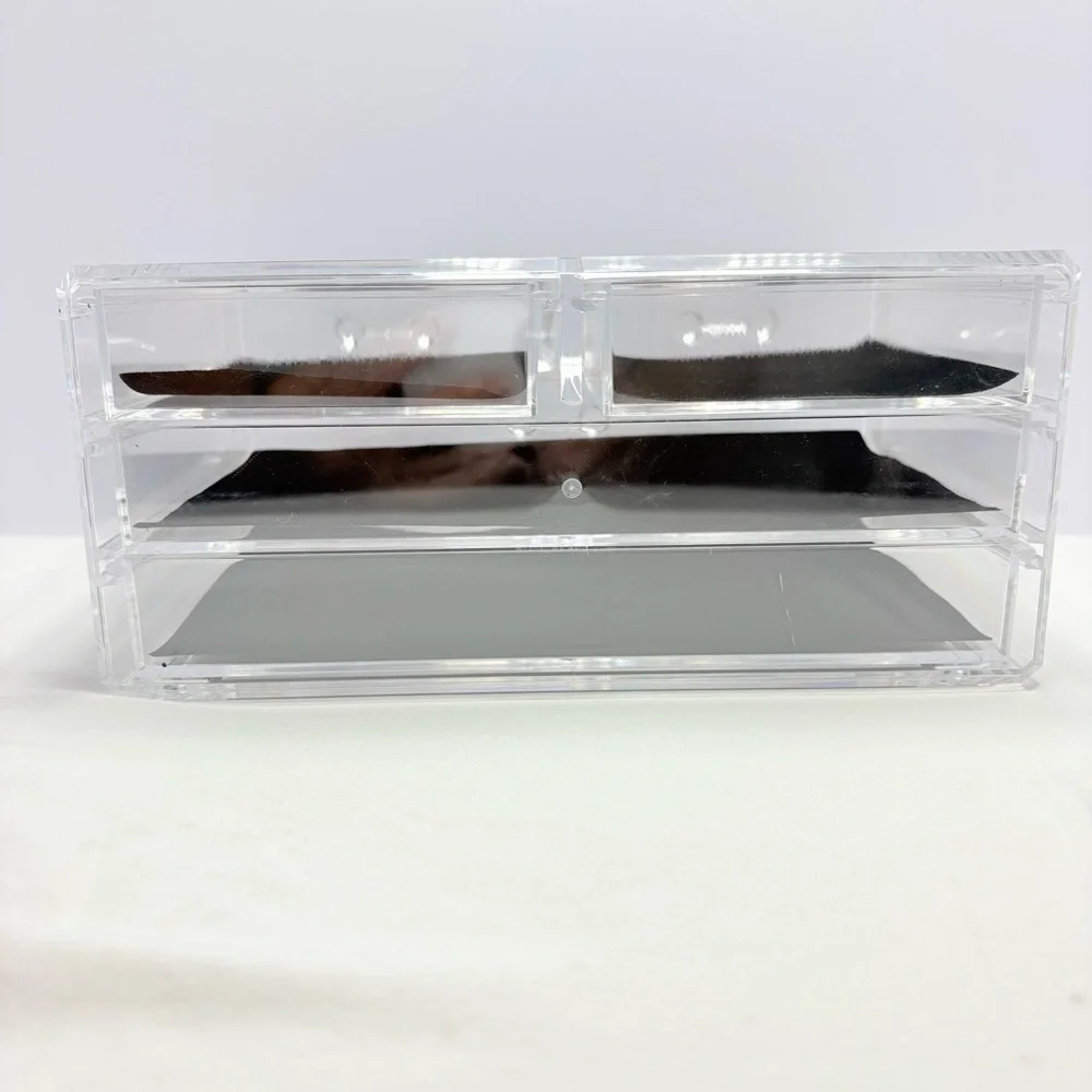 Clear Acrylic Storage Organizer with Black Accents like new!