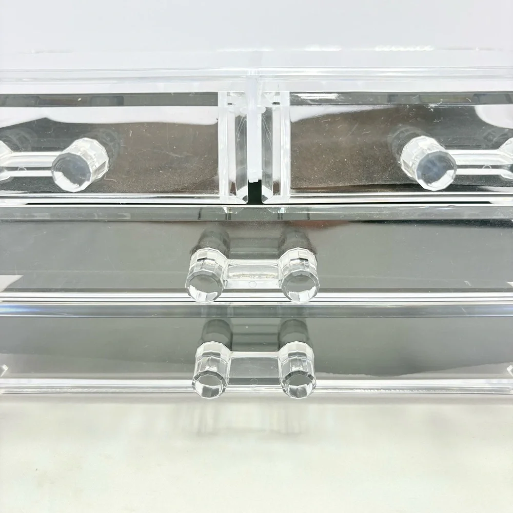 Clear Acrylic Storage Organizer with Black Accents like new!