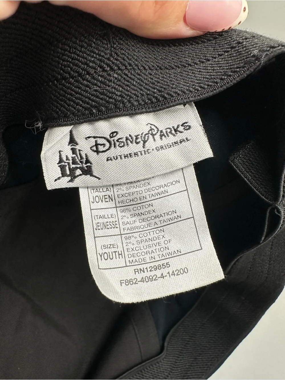 Disney Parks Mickey Mouse Punk Rock Mohawk Embroidered Hat Youth OS Navy