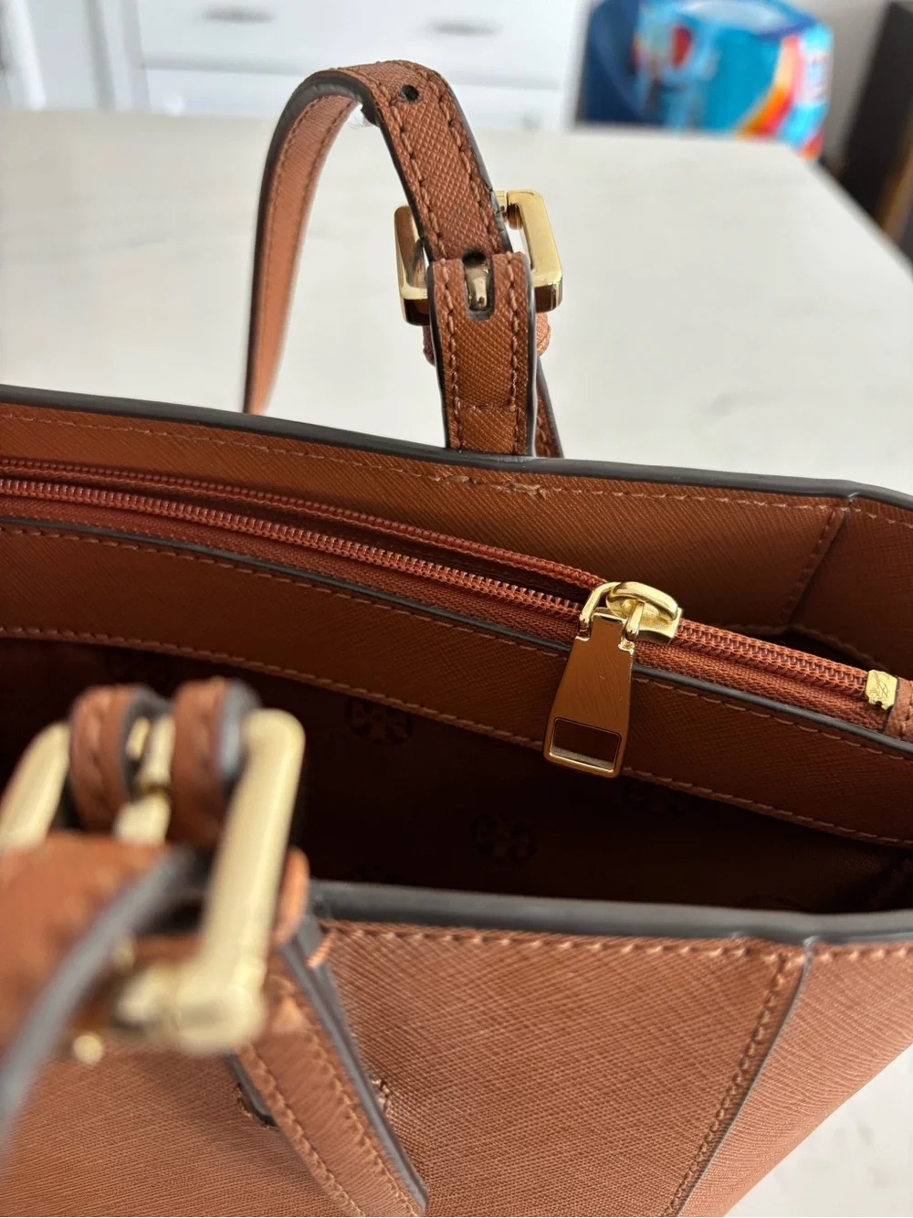 Tory Burch structured saffiano
