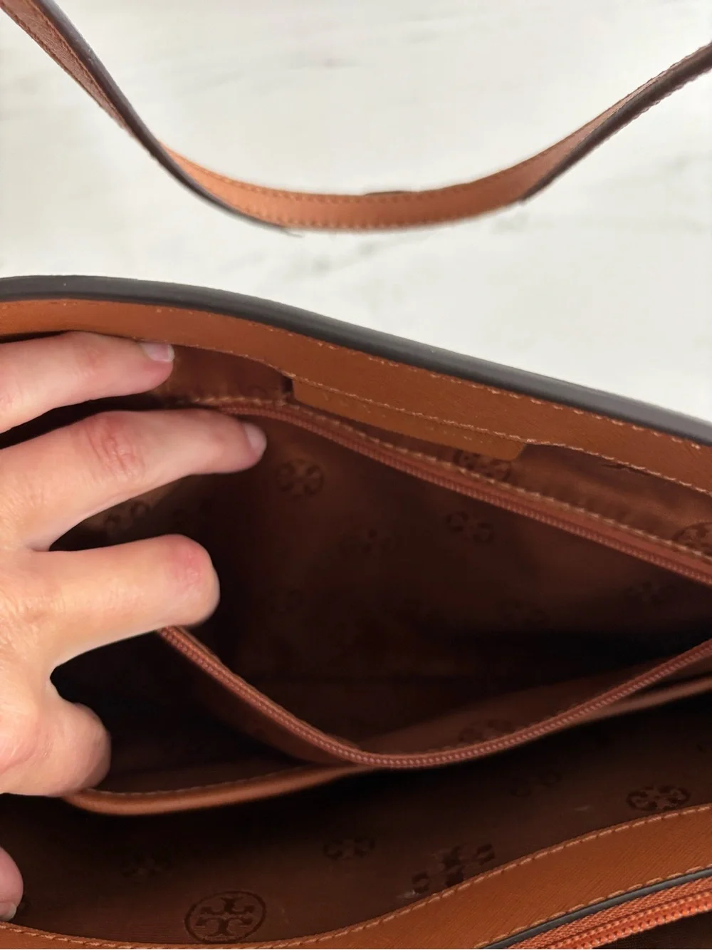 Tory Burch structured saffiano