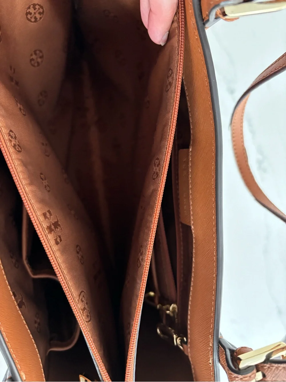 Tory Burch structured saffiano