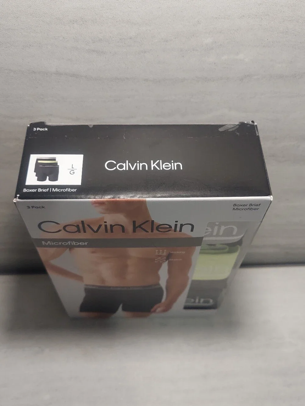Calvin Klein Men’s Boxer Briefs Pack – Black with Neon Lime & Gray Accents