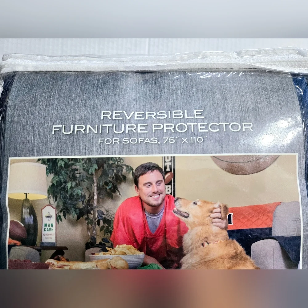 NCAA SOFA COVER‎ FURNITURE PROTECTOR COLLECTION  Auburn MAN CAVE REVERSIBLE