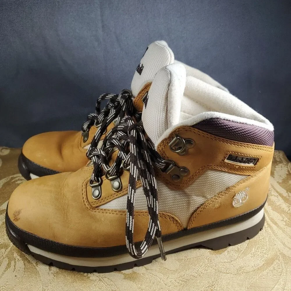 Timberland Juniors Euro Hiker Boots Youth Boys Girls‎ 4M Wheat 96947 High Shoes