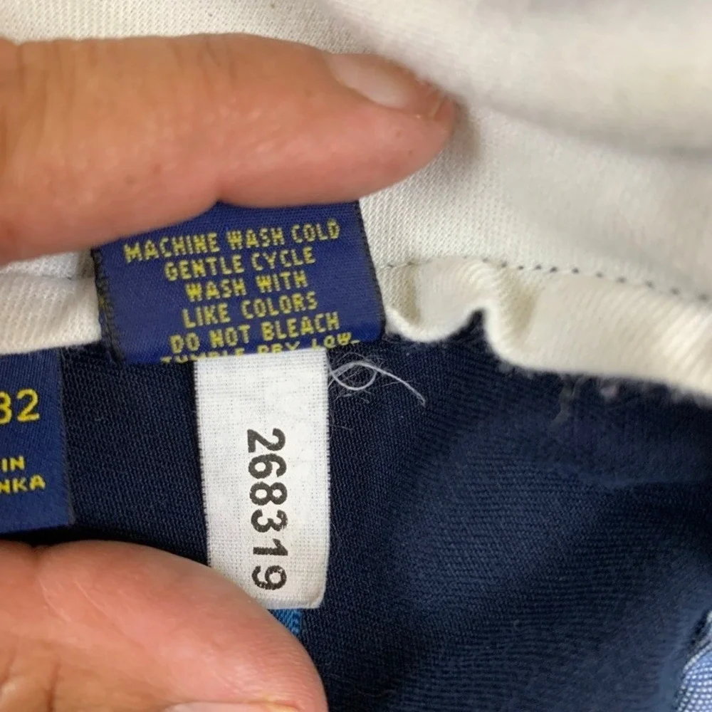 Polo Ralph Lauren Mens Classic Fit Chino Pants‎ Navy Blue 100% Cotton 34x32