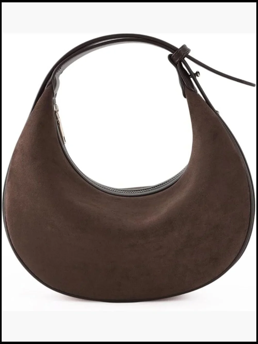 Suede Crossbody Bag Crescent Shoulder Hobo Tote Purse Adjustable Strap Vintage