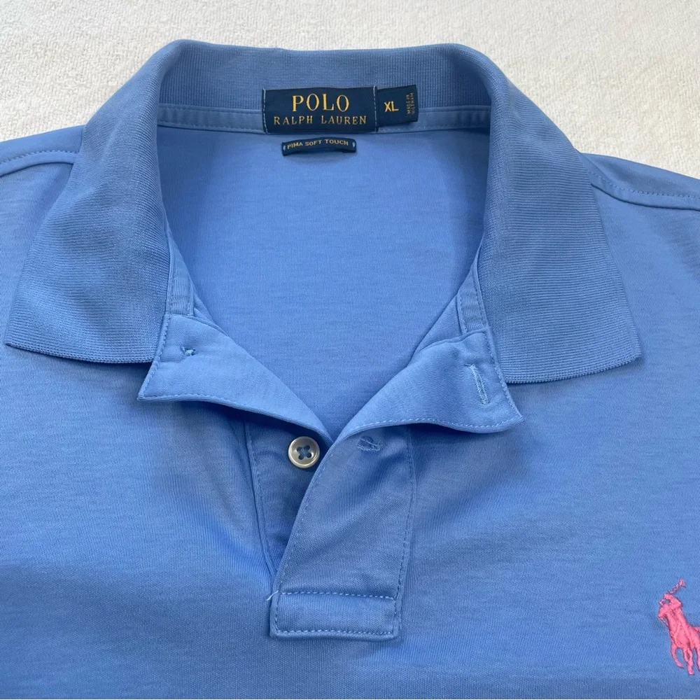 Polo by Ralph Lauren Men's Blue Polo Shirt~ Size XL~‎ Office or Business Casual