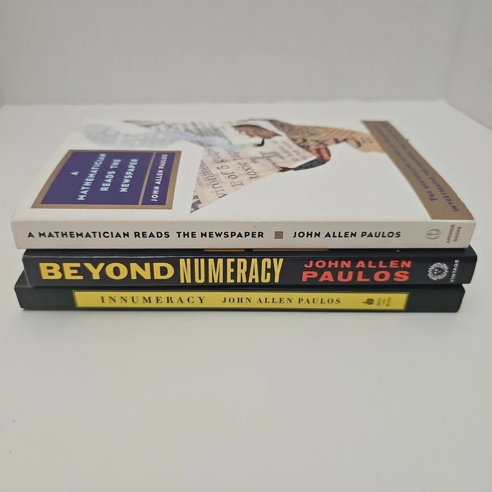 Lot of 3 Mathematics Books by John Allen Paulos - Science Nonfiction‎ Collection