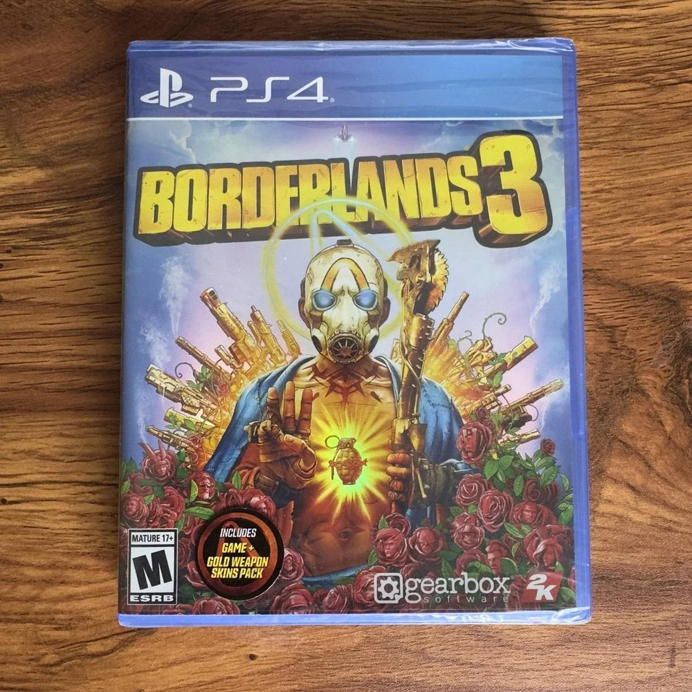 Borderlands 3 Sony PlayStation 4 PS4 Game New Sealed Gold Weapon Skins Pack M