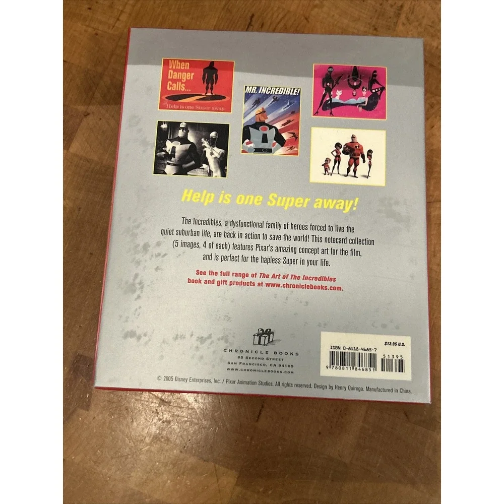 The Art‎ of THE INCREDIBLES - 20 Notecards & Envelopes Set - PIXAR Disney NIB