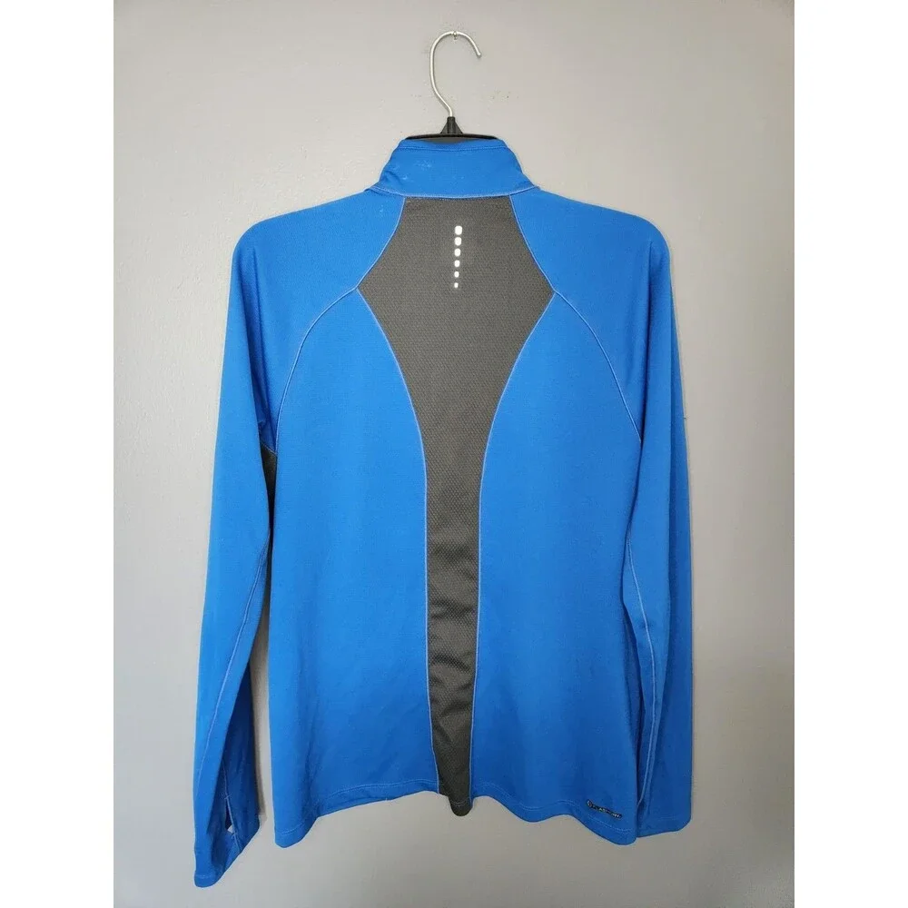 The North Face Shirt Men's M Blue Long Sleeve Impulse Active‎ Flashdry 1/4 Zip