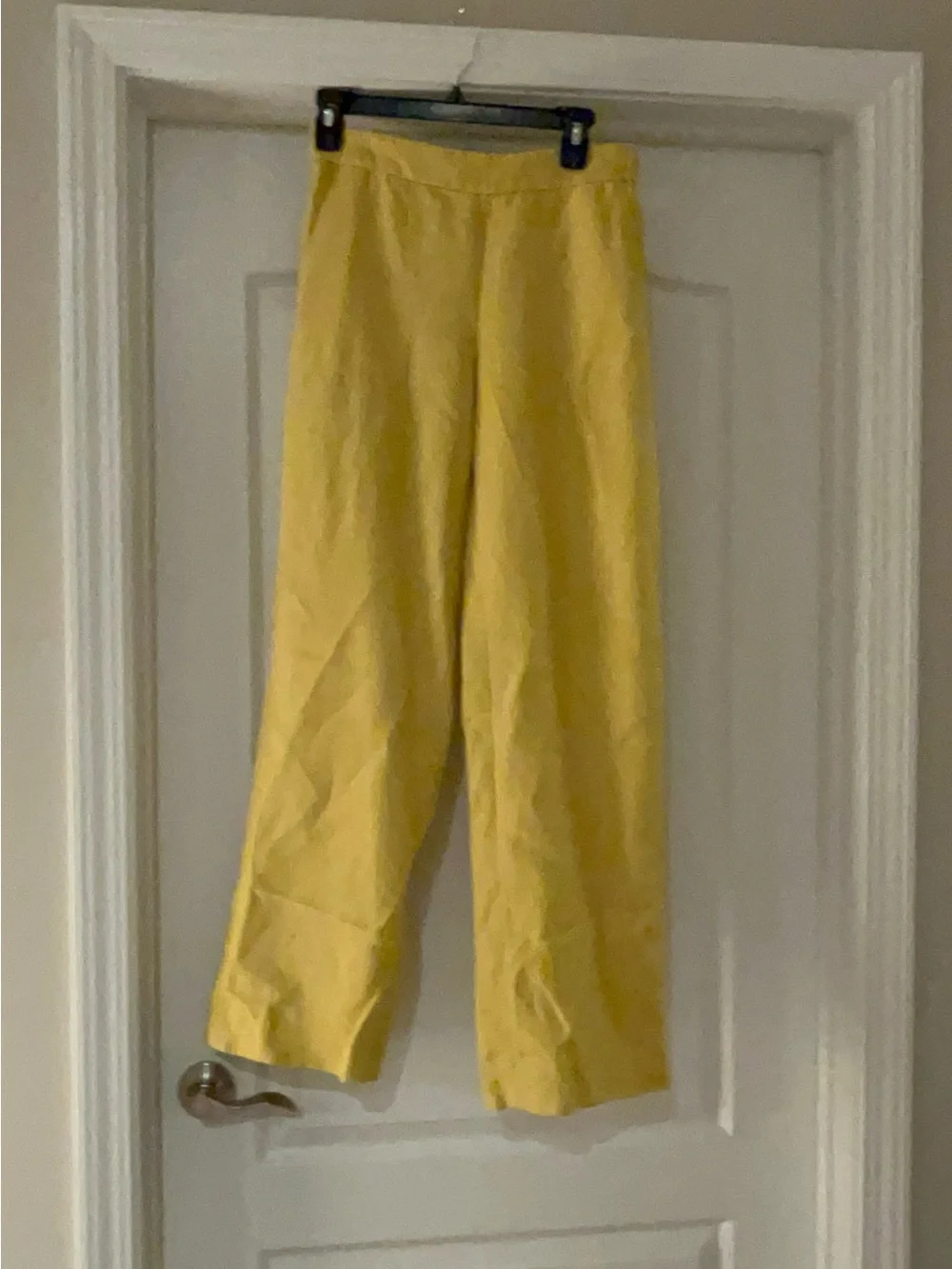 BANANA REPUBLIC WIDE-LEG HIGH-RISE LINEN-BLEND PANT XS