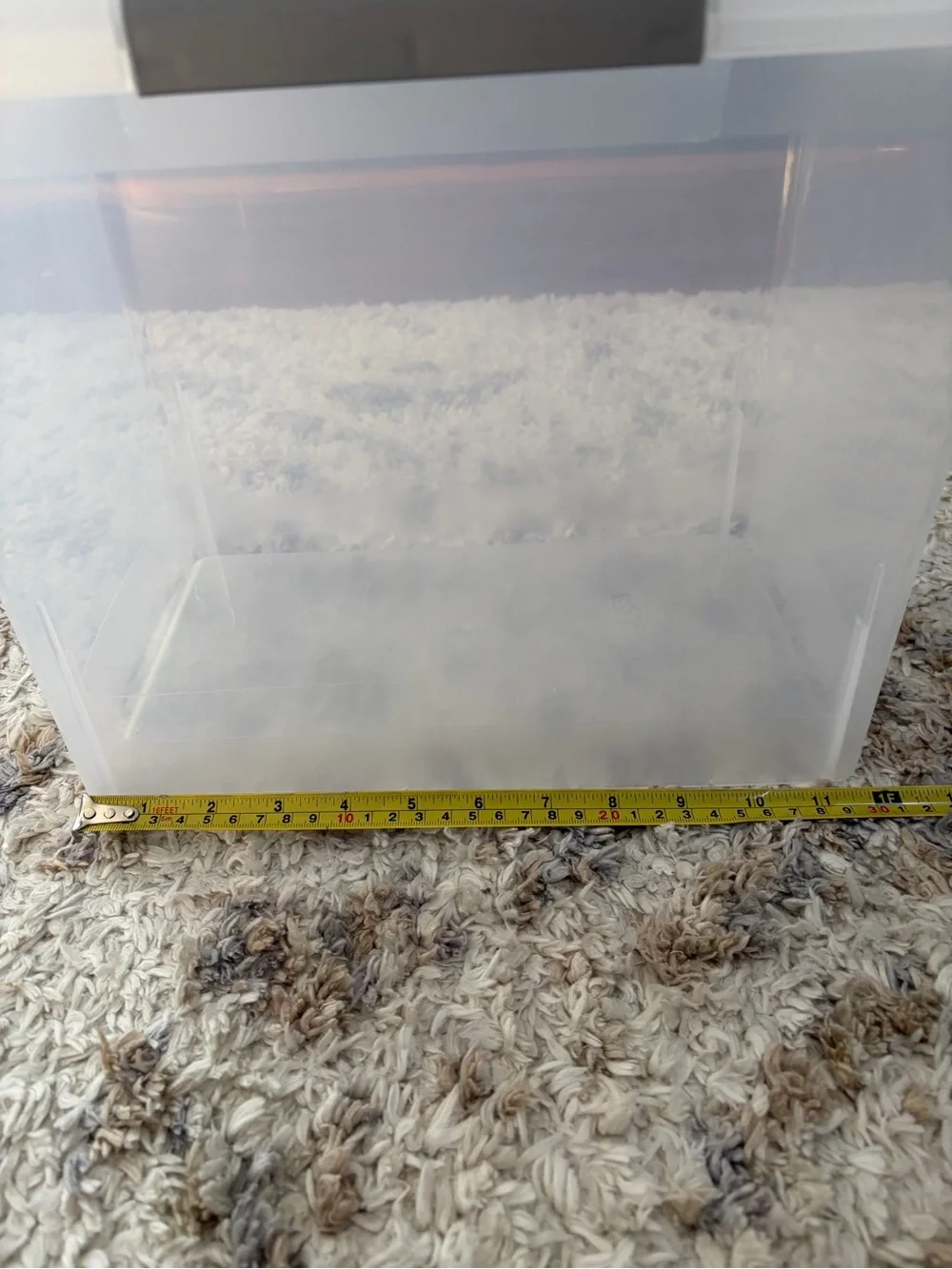 Sterilite Clear Plastic Storage File Container with Gray Lid Handle
