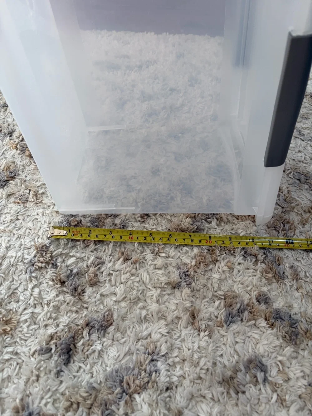 Sterilite Clear Plastic Storage File Container with Gray Lid Handle