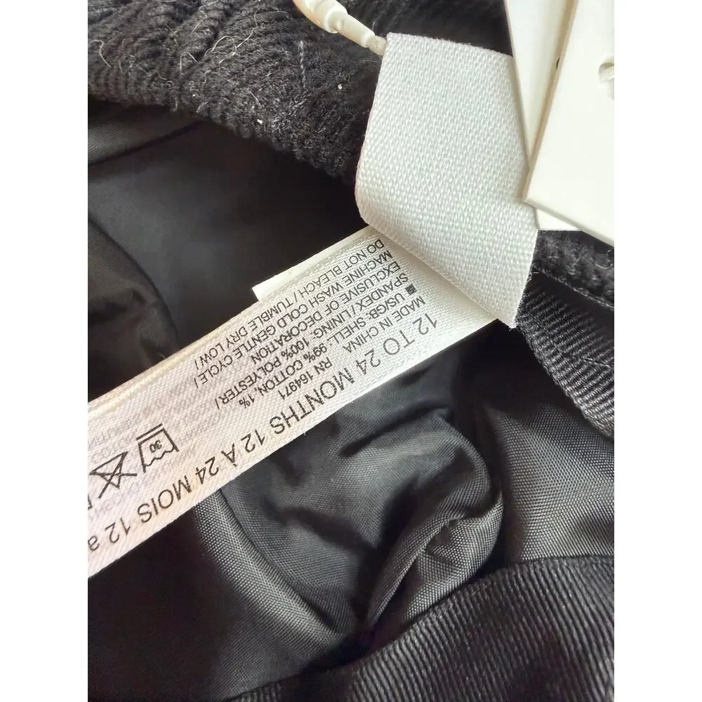 Janie and Jack Flat Cap Black 12-24 mos
