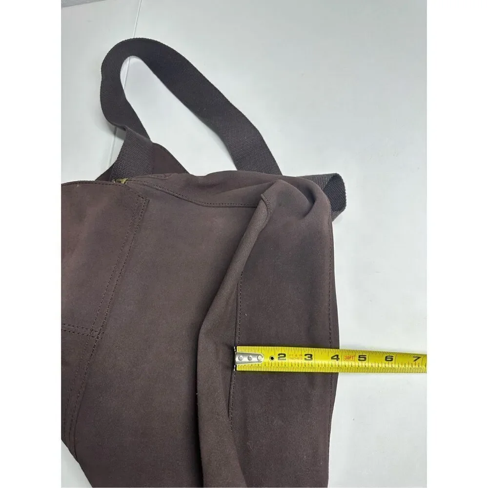 Benetton Brown Suede Messenger Crossbody Bag Briefcase Laptop See Description