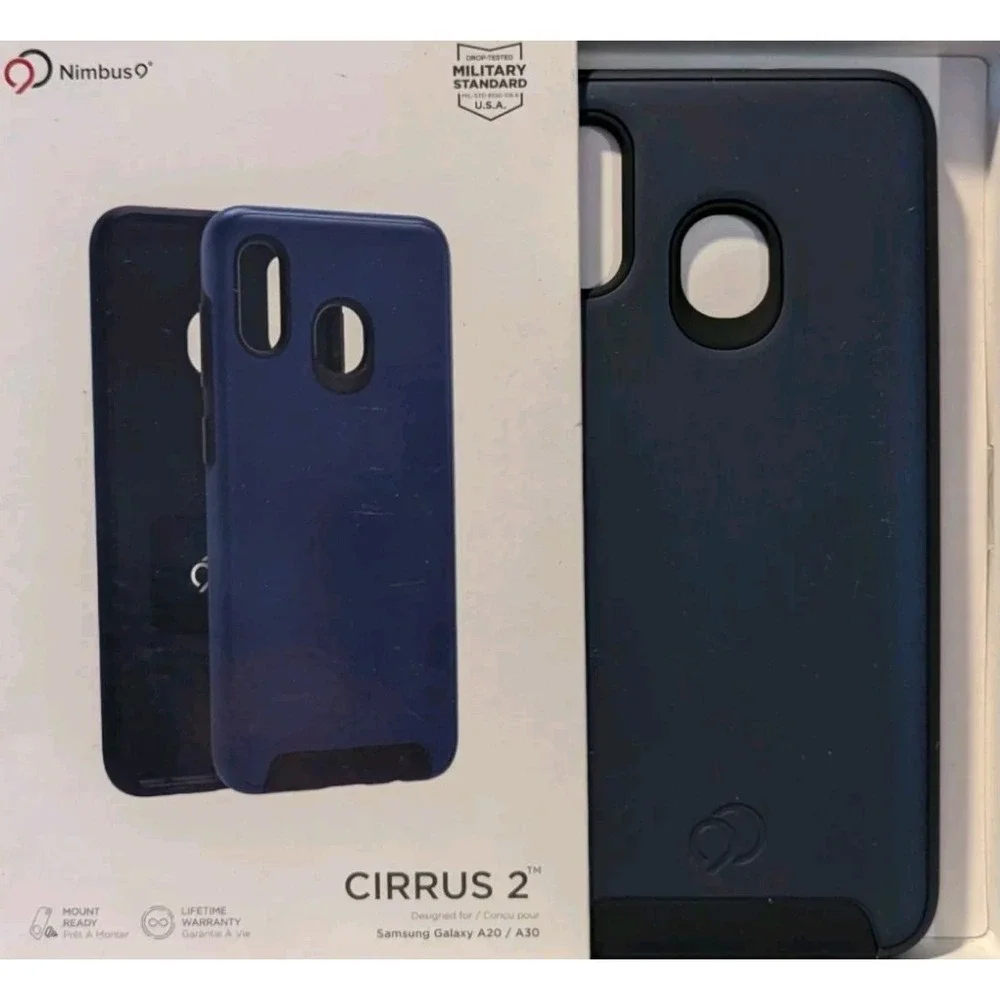 W2. Nimbus9 Cirrus 2 Case for Samsung Galaxy A20 / A30 In Midnight Blue, QI Read