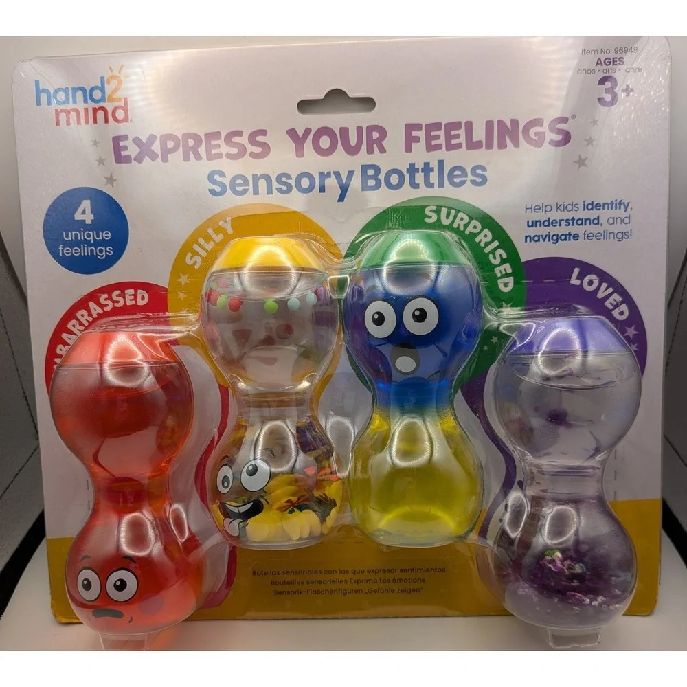 Hand2mind Sensory Bottles Kids OS Multicolor New Express Your Feelings 96949