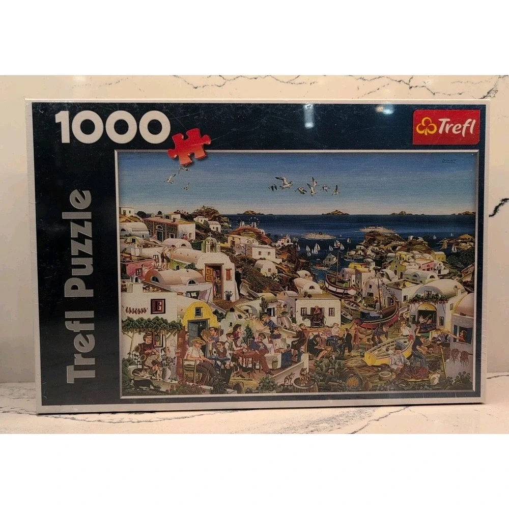 Trefl Island Life Antonios von Santorinios 1000‎ Piece Jigsaw Puzzle Sealed NEW